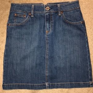 gap denim mini skirt